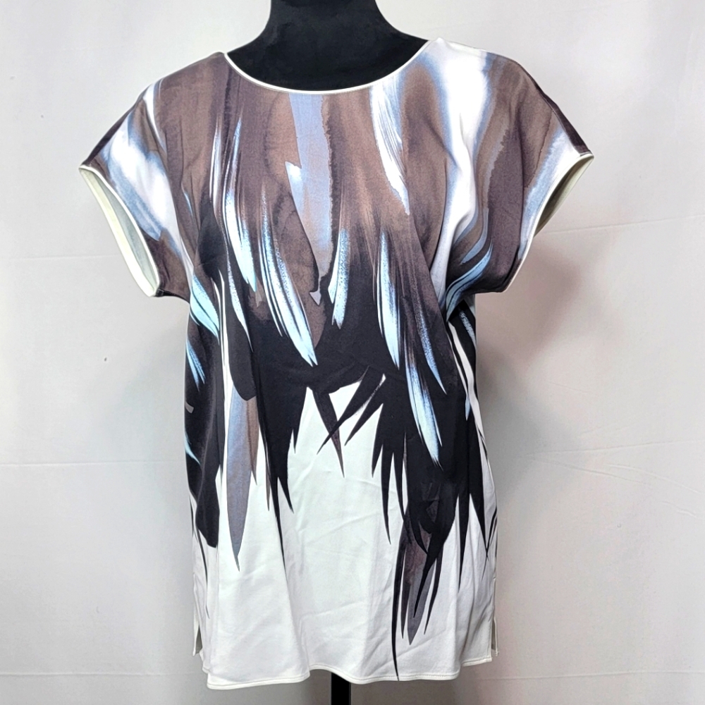 Lafayette 148 New York Brushstroke Print Blouse.  Size‎ S. #285